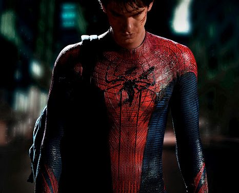 First look at Andrew Garfield in costume as Spider-Man!